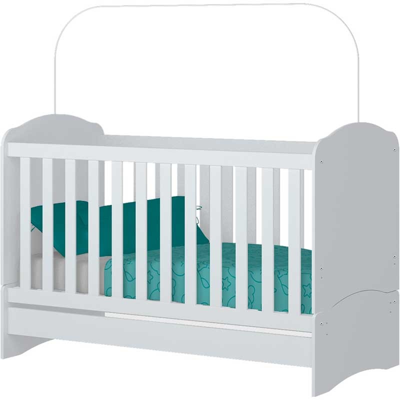 BERÇO MINI CAMA BALA DE MENTA HENN - BRANCO