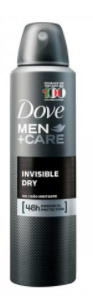 Desodorante Dove Men +Care Invisible Dry Aerossol Antitranspirante com 150ml
