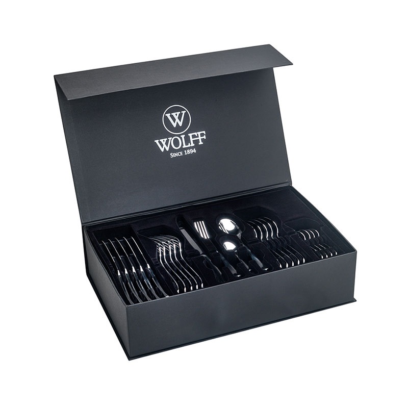 FAQUEIRO COM 48 PEÇAS DE AÇO INOX PISA - WOLFF - PRATA FAQUEIRO COM 48 PEÇAS DE AÇO INOX PISA - WOLFF - PRATA