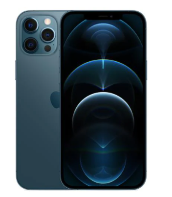 iPhone 12 Pro Max Apple 128GB Azul-Pacífico Tela de 6,7”, Câmera Tripla de 12MP, iOS