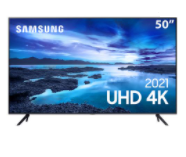 Smart TV 50" UHD 4K Samsung 50AU7700, Processador Crystal 4K, Tela sem limites